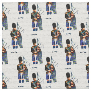 Bagpiper With Music  Fabric
