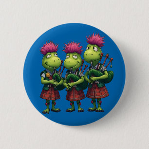 Bagpipers for Burns Supper Scottish 2 Inch Round Button
