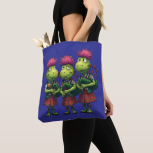 Bagpipers for Burns Supper Scottish Thistles  Tote Bag