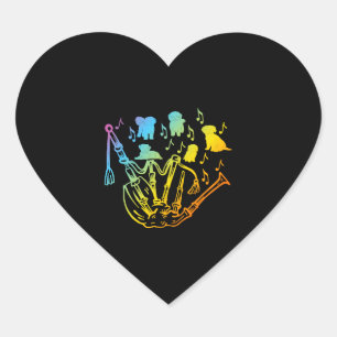 Bagpipes And Dogs Bagpipe Player Bagpipe Instrumen Heart Sticker