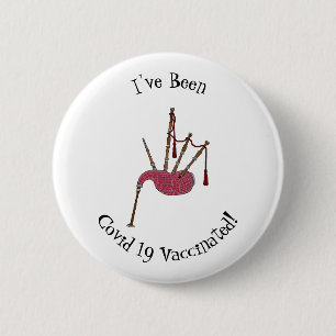 Bagpipes cartoon illustration 2 inch round button