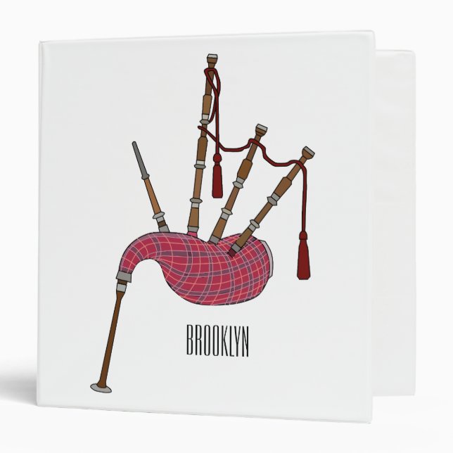 Bagpipes cartoon illustration  binder (Front/Inside)