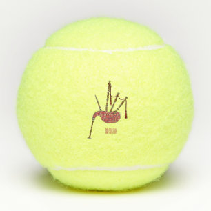 Bagpipes cartoon illustration tennis balls