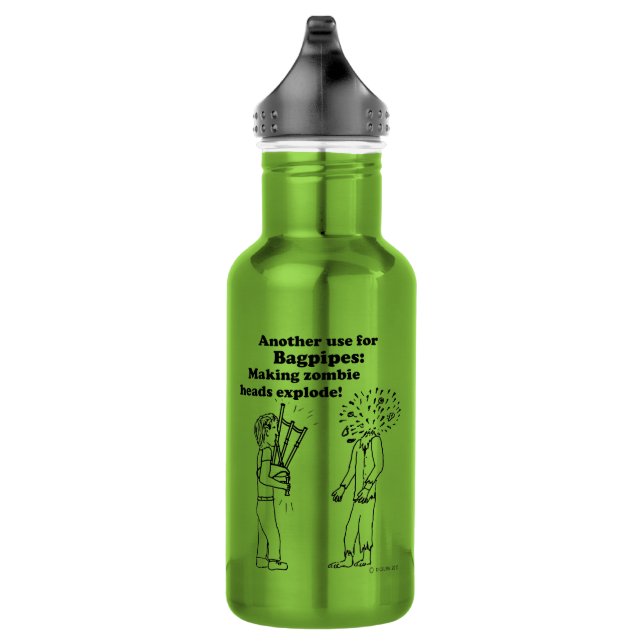 Bagpipes Make Zombies Explode 532 Ml Water Bottle (Right)