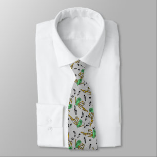 Bagpipes Music Note Pattern Tie