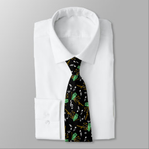 Bagpipes Music Note Pattern Tie