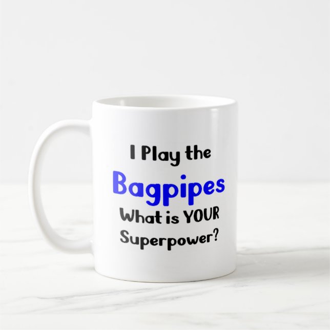 bagpipes play coffee mug (Left)