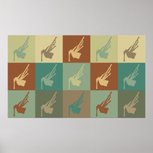 Bagpipes Pop Art Poster