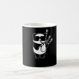 Bagpipes Scotland Panda with Bag Pipes Coffee Mug