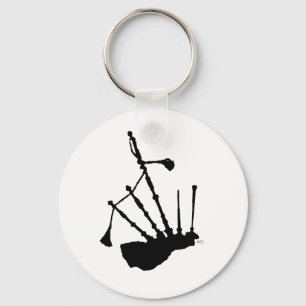 Bagpipes Silhouette Keychain