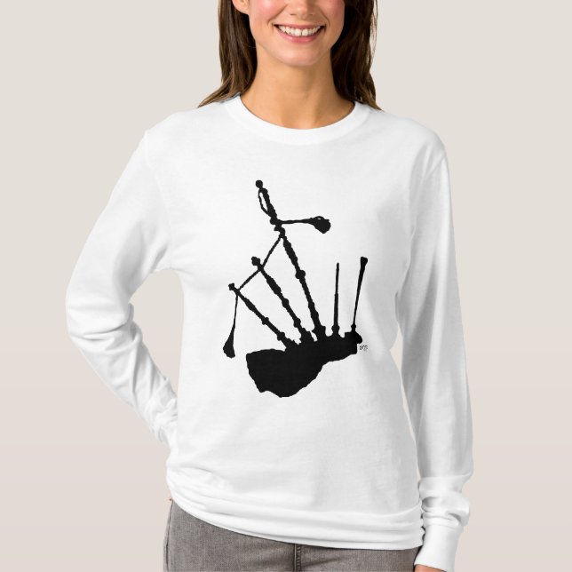 Bagpipes Silhouette T-Shirt (Front)