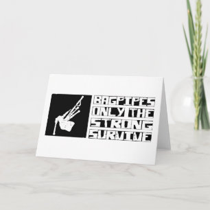 Bagpipes Survive Card