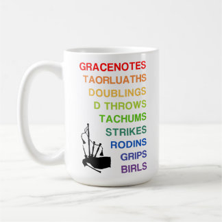 Bagpiping Embellishments 15 oz. tasse pour cornemu