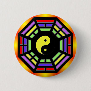 Bagua Yin Yang Gifts 2 Inch Round Button