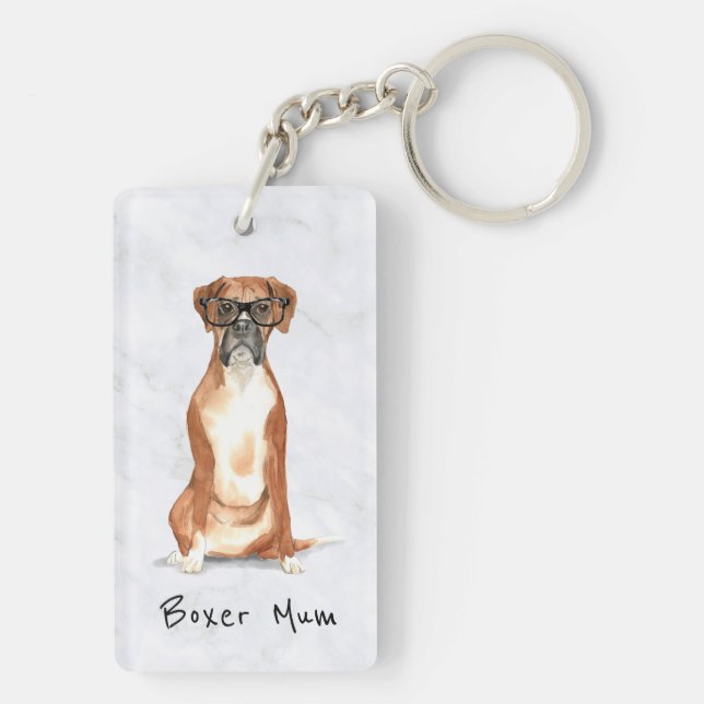 Bague à clé acrylique personnalisée pour chien de  (Dos)