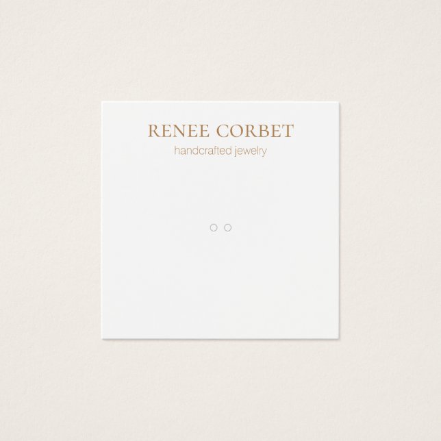 Bague blanche simple ou carte d'affichage Pendenti (Devant)