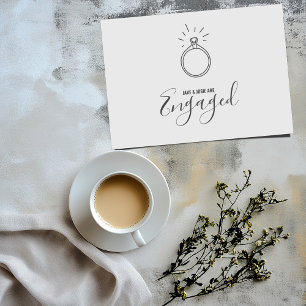 Bague de fiançailles, faire-part de fiançailles