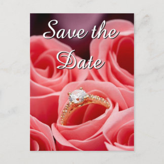 Bague de mariage Enregistrer la date Cartes postal