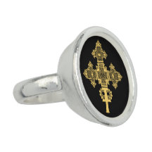 Bague photo de la Croix orthodoxe éthiopienne