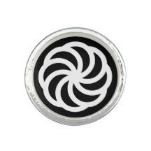 Symbole éternel arménien blanc sur fond noir