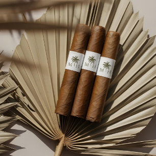 Bagues de cigare Monogramme Minimaliste Palmier Tr