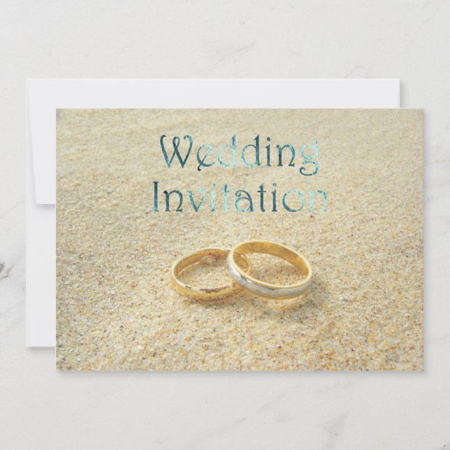 Bagues de mariage de plage Invitation de mariage (Devant)