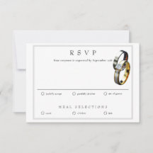 Bagues de Mariage RSVP RSVP et carte de réponse de