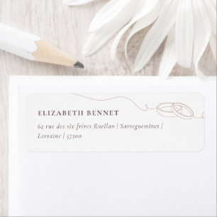 Bagues Mariages simples minimales   Adresse rose p