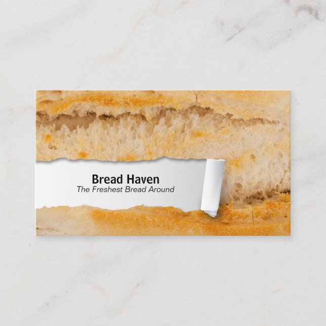Baguette Customizable Food Closeup Business Card (Front)