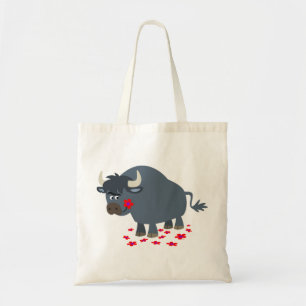 Baguette de carton mignonne et sac en fleur rouge
