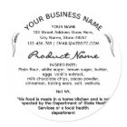 Baguette du étiquette alimentaire Cottage Law