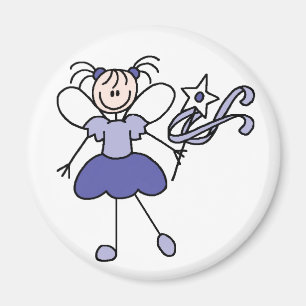 Baguette Figure Angel Purple Magnet