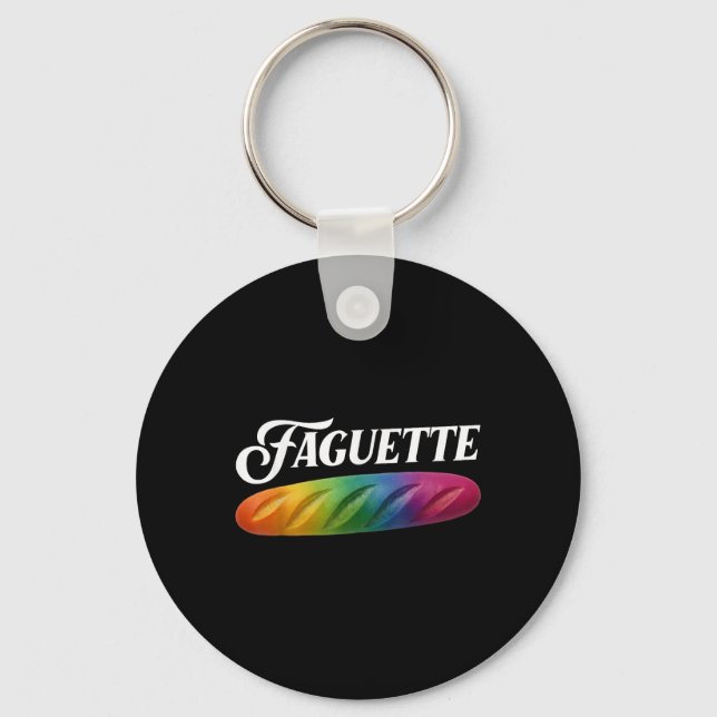Baguette Pride  Keychain (Front)