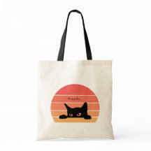 Baguette réutilisable pour chat noir mignon ou sac