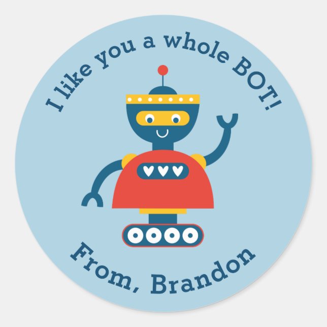 Baguette Robot Sticker de jour pour les petits Val (Devant)