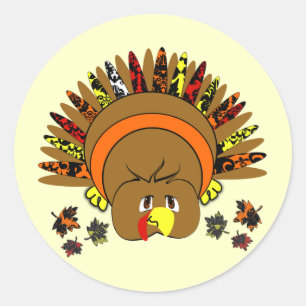 Baguette Turquie Thanksgiving Stickers