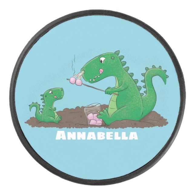 Baguettes mignonnes grillant des marshmallows dess (Devant)