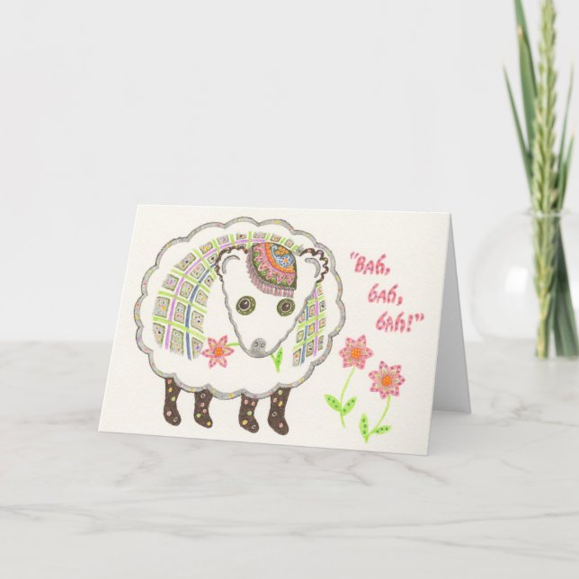 Bah bah bah notecard (Front)