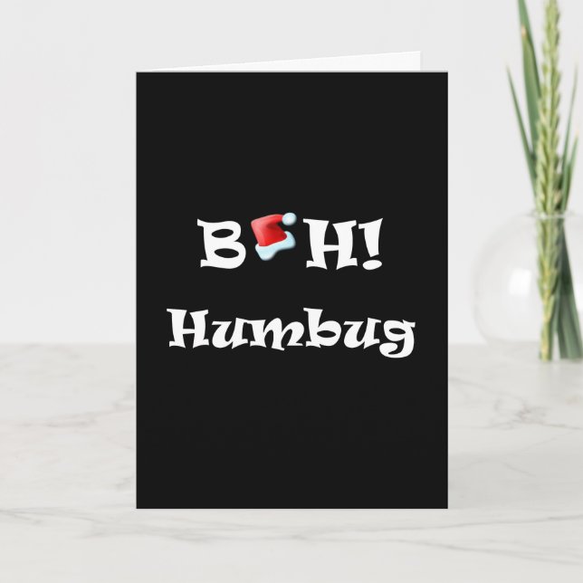 Bah ! Carte de Noël fumiste (Devant)