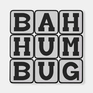 Bah Humbug, Anti-Christmas Sentiment Magnet