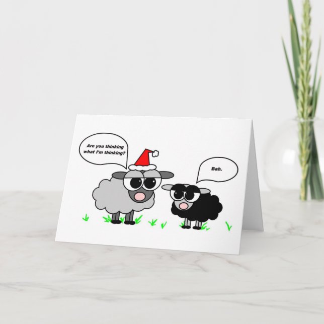 Bah Humbug - Carte de vacances pour les moutons no (Devant)