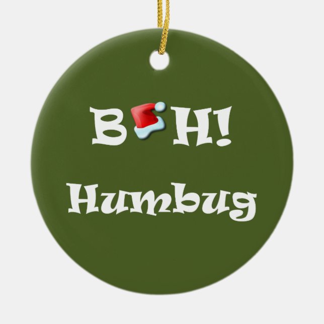 Bah! Humbug Christmas Decoration (Front)