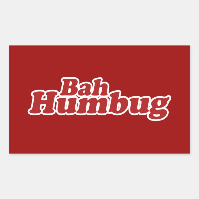 Bah Humbug Christmas Scrooge Sticker (Front)