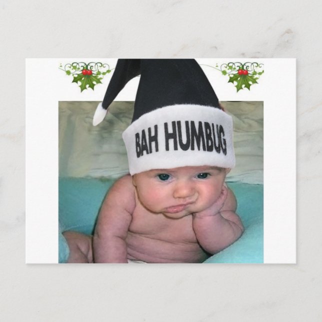 Bah Humbug Christmas Sucks!! Holiday Postcard (Front)
