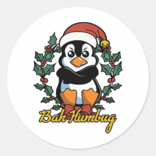 Bah Humbug Classic Round Sticker