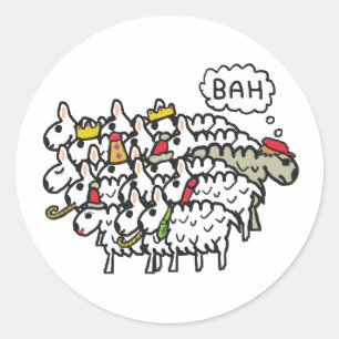 Bah Humbug Classic Round Sticker