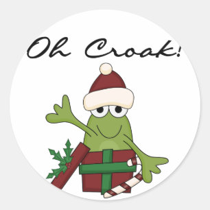 Bah Humbug Frog Christmas Tshirts and Gifts Classic Round Sticker