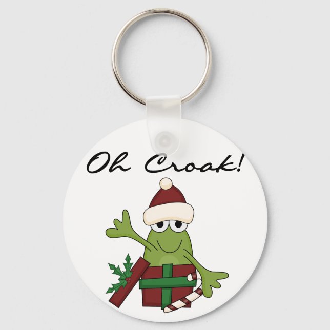 Bah Humbug Frog Christmas Tshirts and Gifts Keychain (Front)