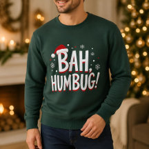 Bah Humbug Funny Sarcastic Grumpy Christmas Holida