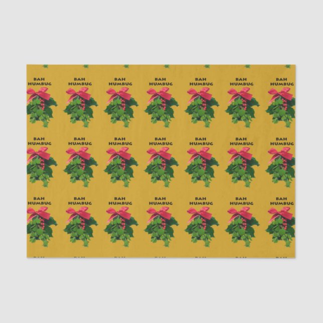 Bah Humbug Mistletoe Tissue Paper (Front)